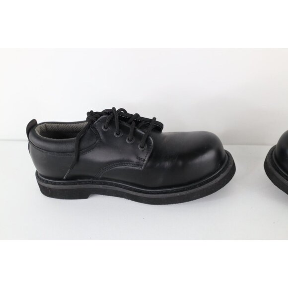Deadstock Vintage Y2K Dickies Mens 10 Steel Toe Leather Oxford Work Shoes Black main image 5